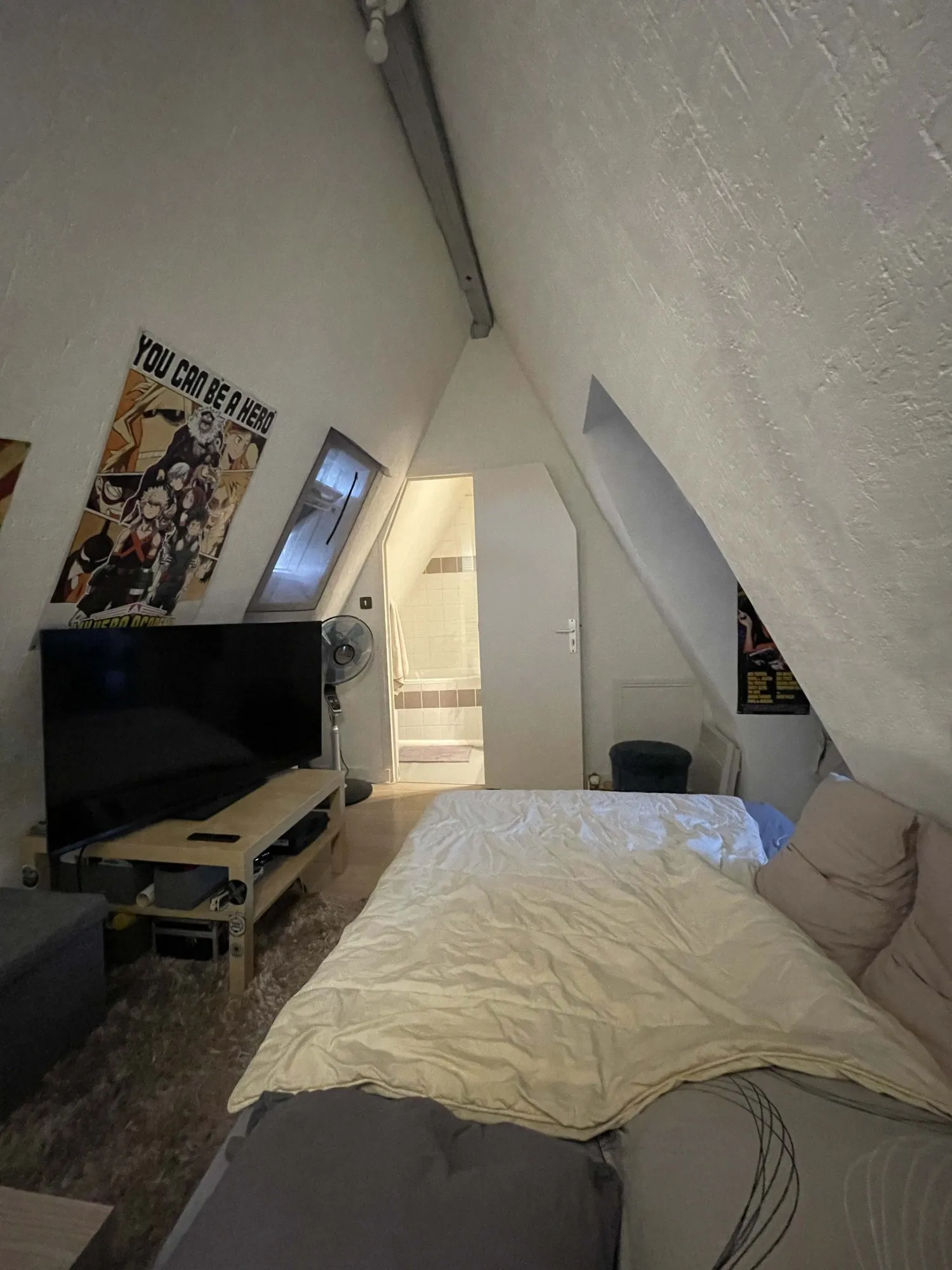 chambre mezza Appartement T1 à vendre au centre de Tours avec cave et local à vélos 