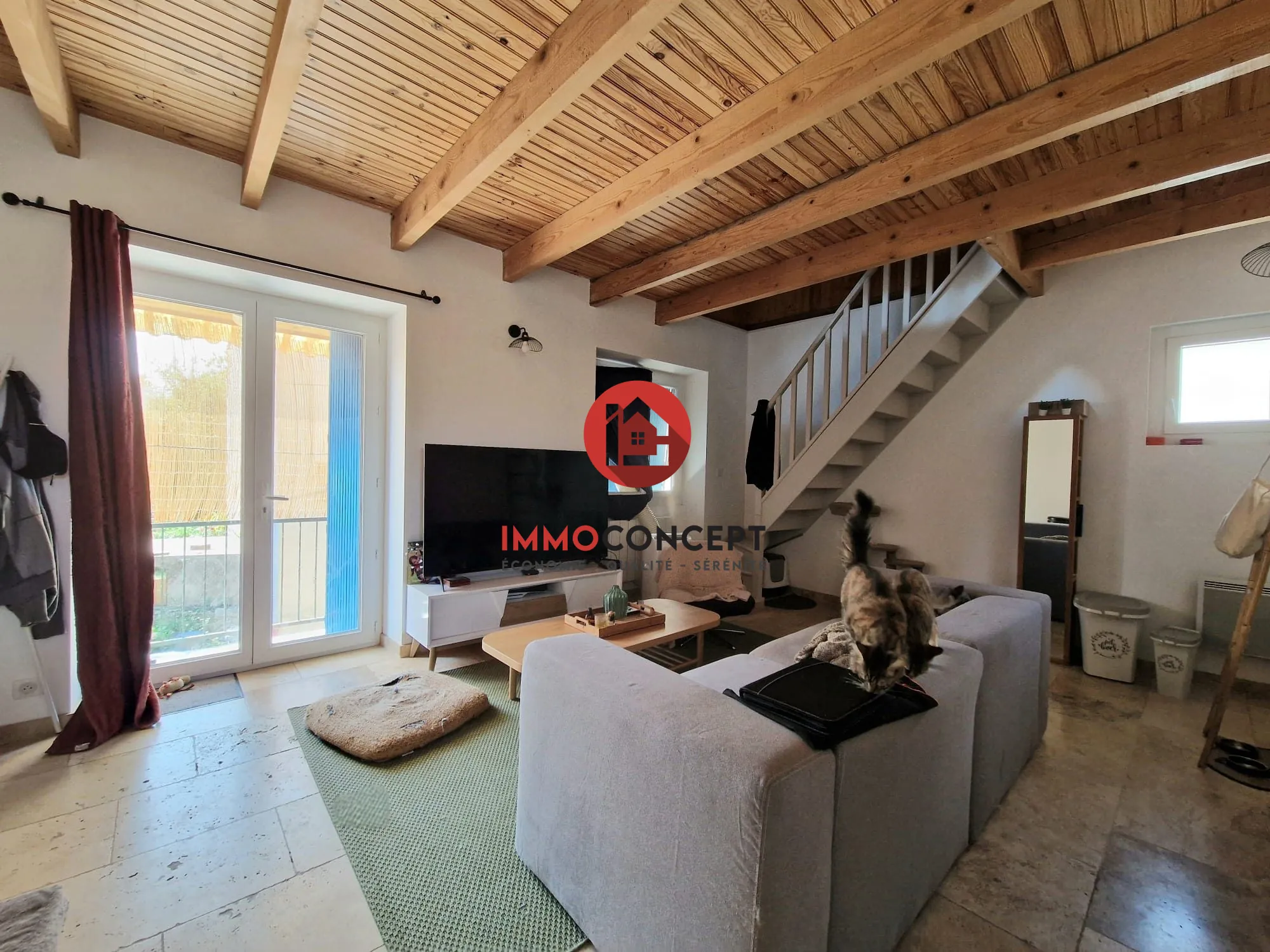 Maison avec local commercial à Goudargues - Investissement locatif rentable 
