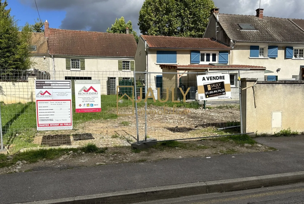 Terrain constructible à Congis-sur-Thérouanne avec permis de construire accepté pour 2024 