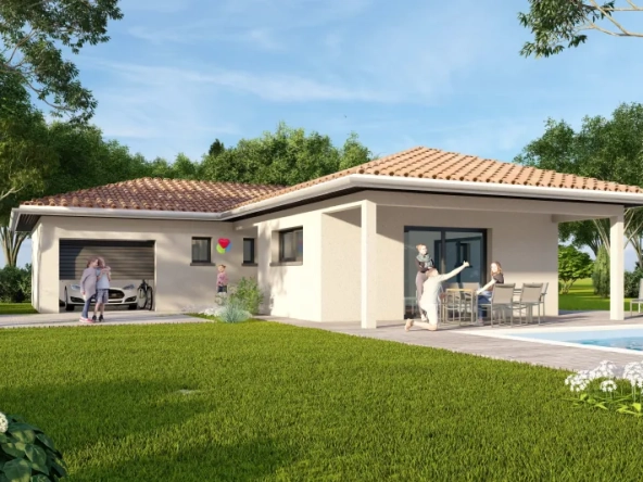 Villa neuve moderne à Guéreins avec 3 chambres et garage