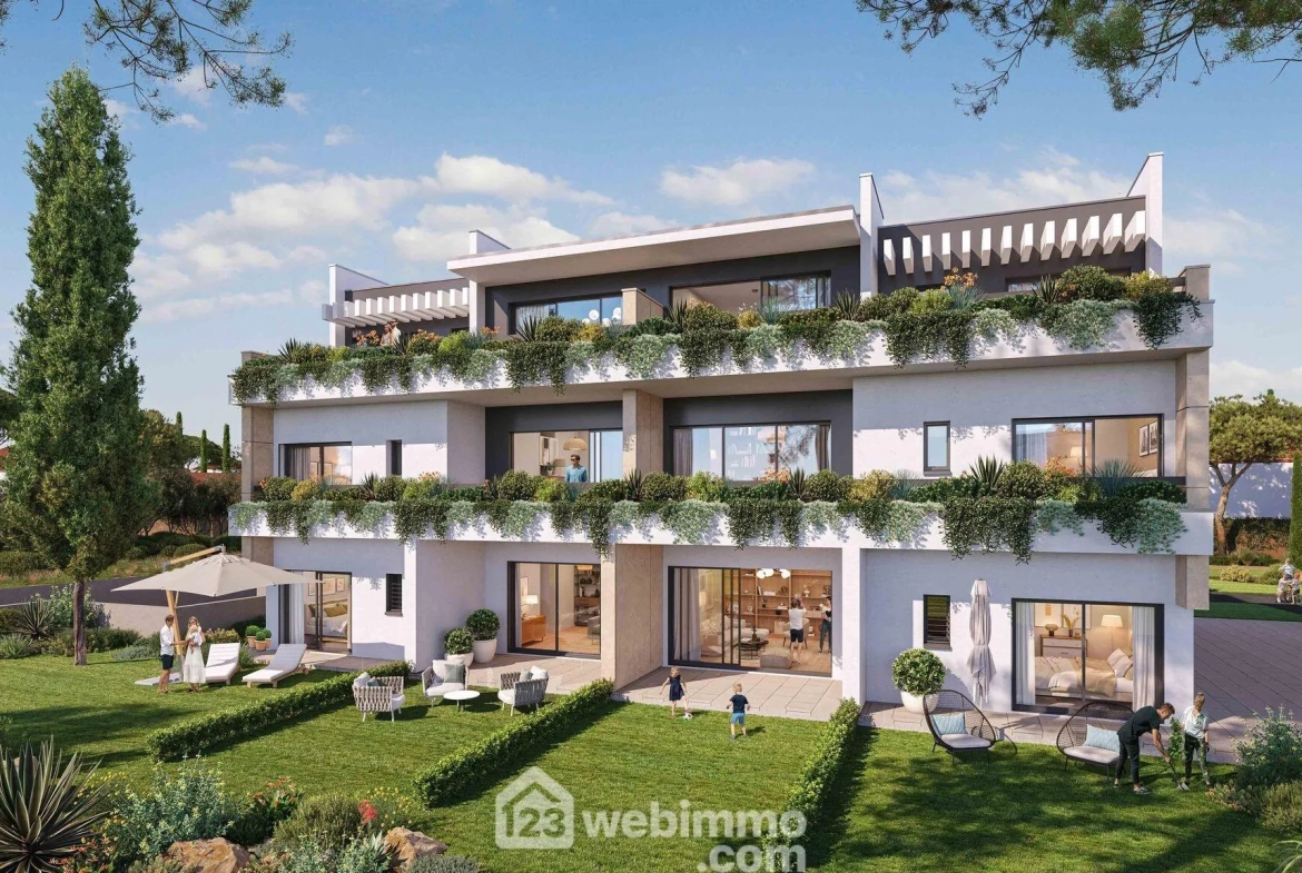 Appartement neuf de 50m² avec terrasse à Perpignan dans le Mas Vermeil 