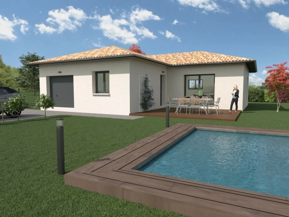 Projet Nova Villa à Saint-André-de-Bâgé - Maison moderne 3 chambres, terrain de 550 m²