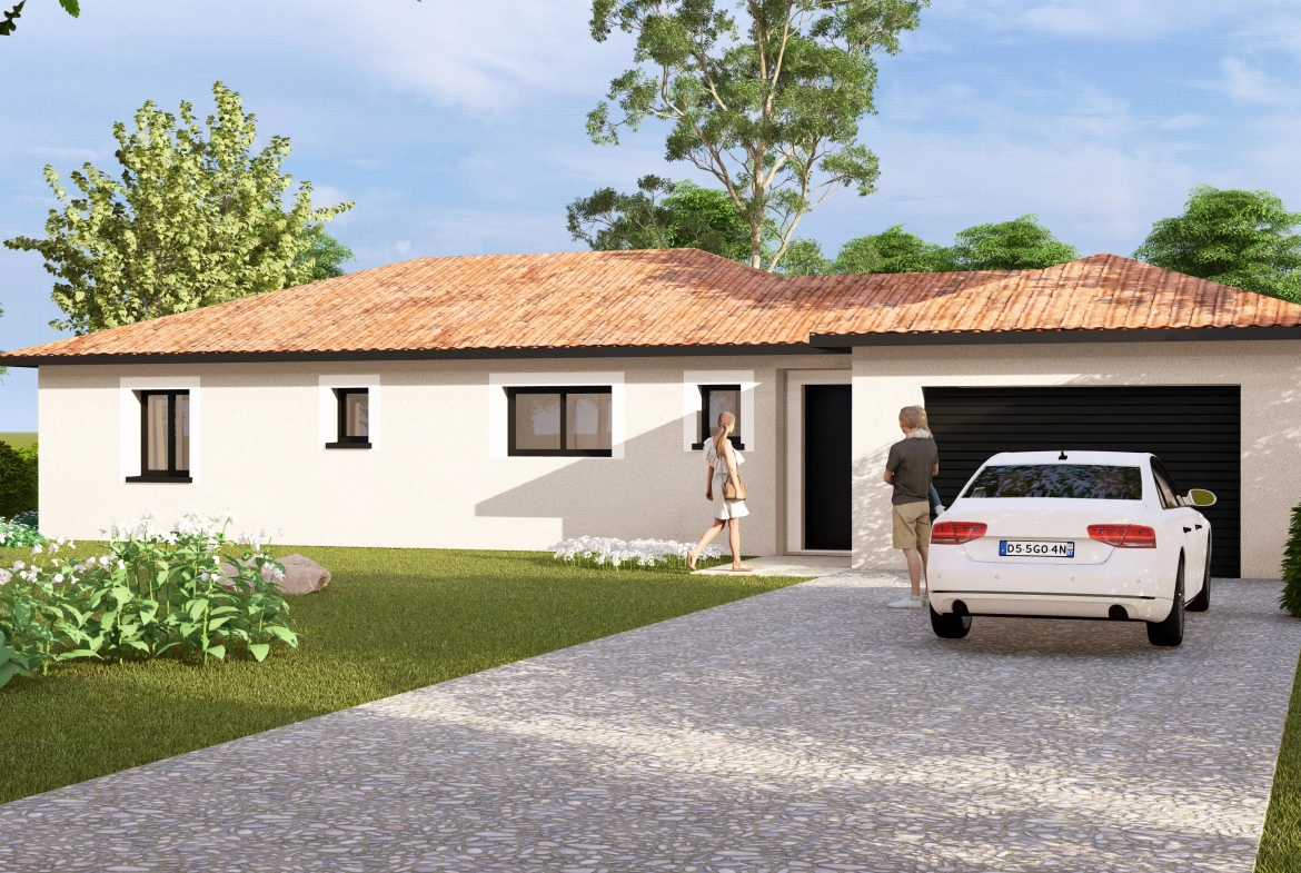 Maison neuve moderne à Attignat avec 3 chambres et garage 