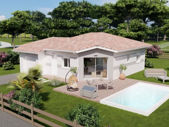 Maison 2 chambres avec garage à vendre à Saint Martin d’Oney, Landes