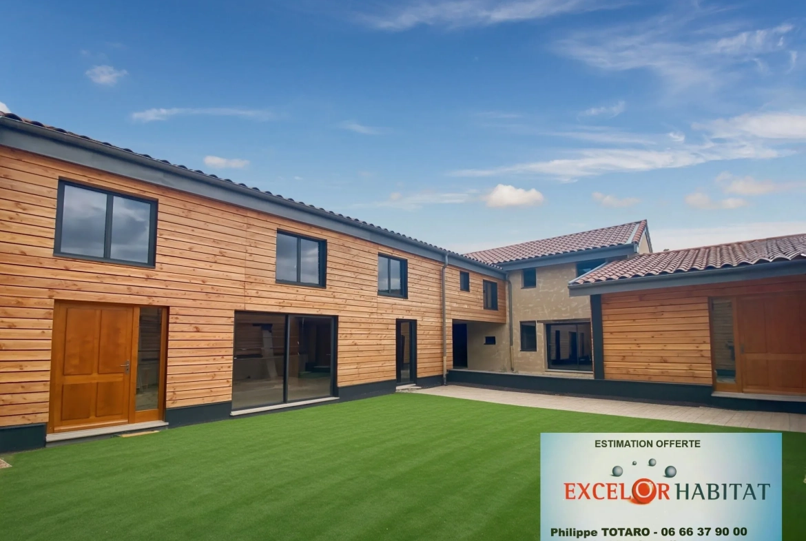 Maison lumineuse de 235 m² avec grand terrain et piscine à Lacaze 