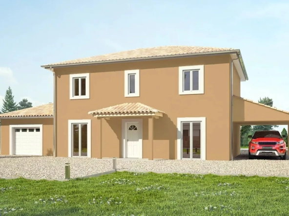 Construction maison moderne à Bâgé-Dommartin sur terrain de 1000 m²