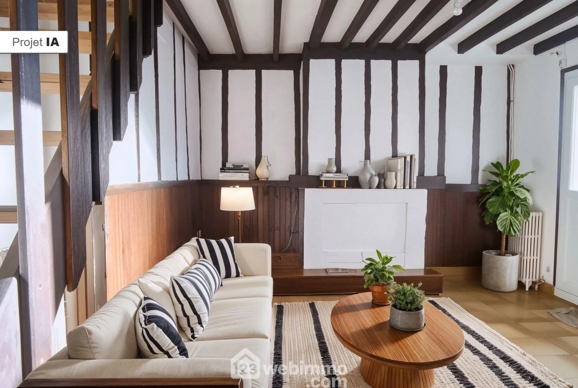 Maison à rafraîchir de 86 m² à Incarville avec 3 chambres et jardin clos 