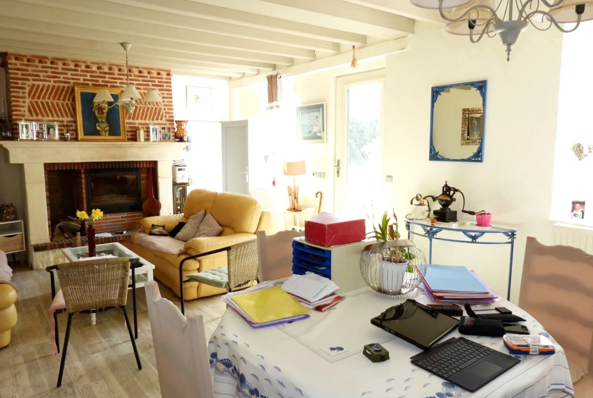 Longère en briques et silex à vendre proche d'Etretat et Fécamp - Maison de campagne avec terrain 
