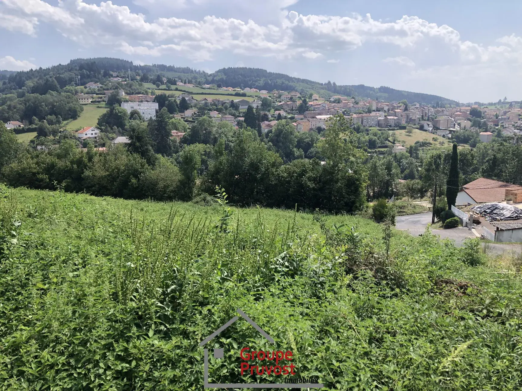 Terrain à bâtir de 5600 m² avec vue panoramique à Cours la Ville 
