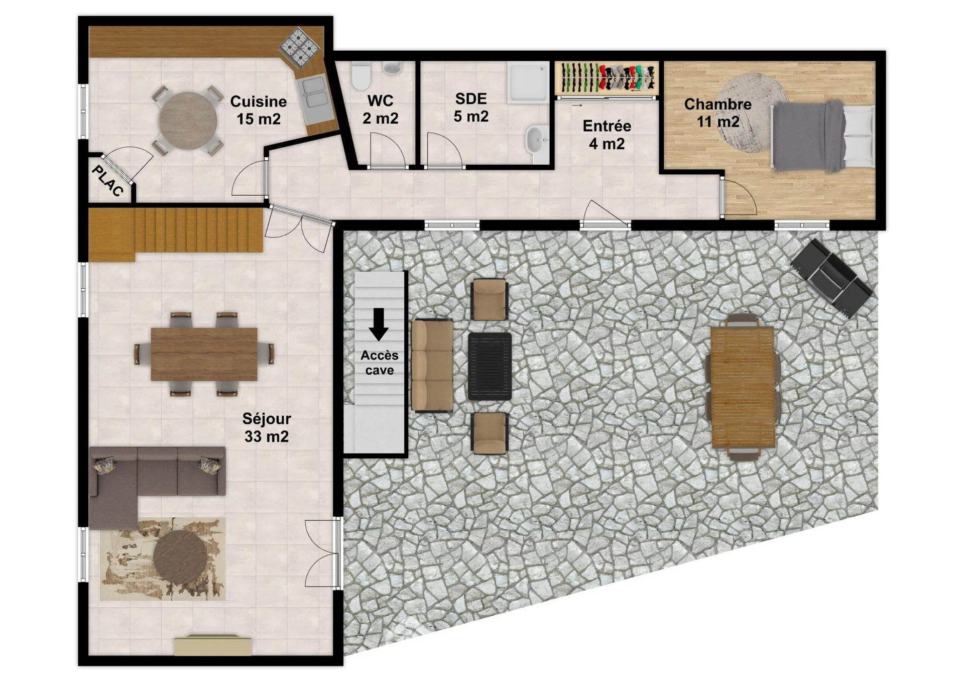 Maison en pierre de 160 m² à Lavoux – 5 chambres, garage, jardin, proche Poitiers 