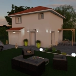 Construction d'une maison individuelle écologique de 90 m² avec garage à La Benc