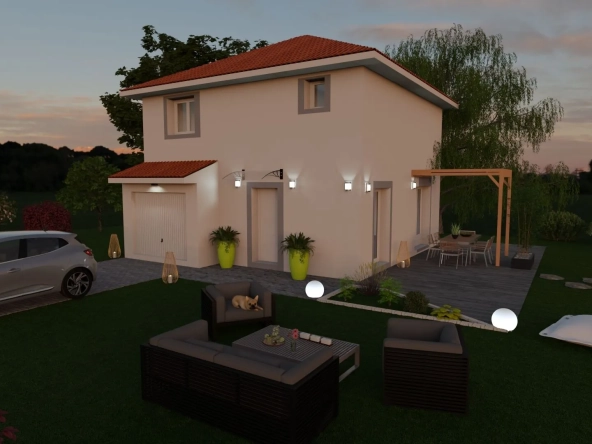 Construction d'une maison individuelle écologique de 90 m² avec garage à La Benc