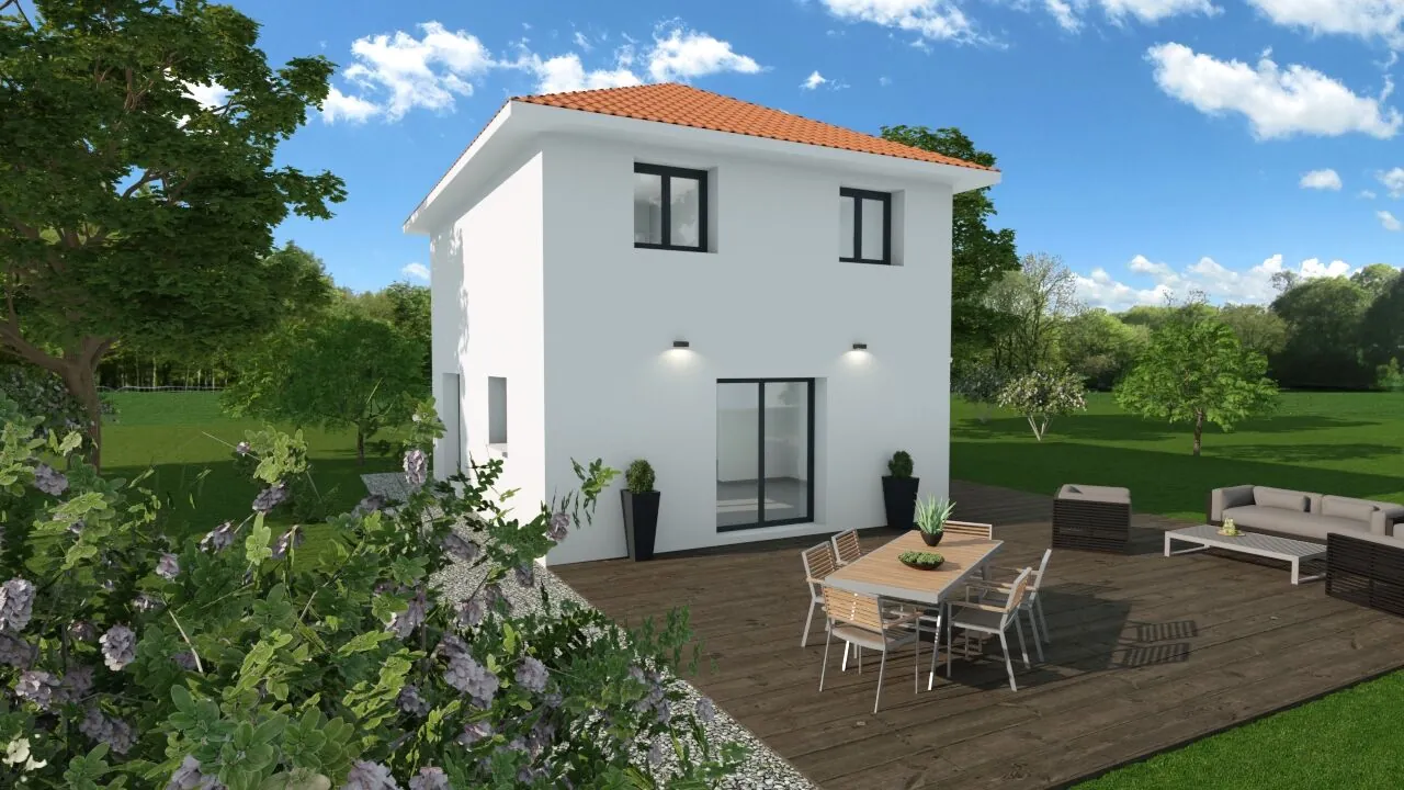 Construction d'une maison individuelle écologique de 90 m² avec garage à La Benc 