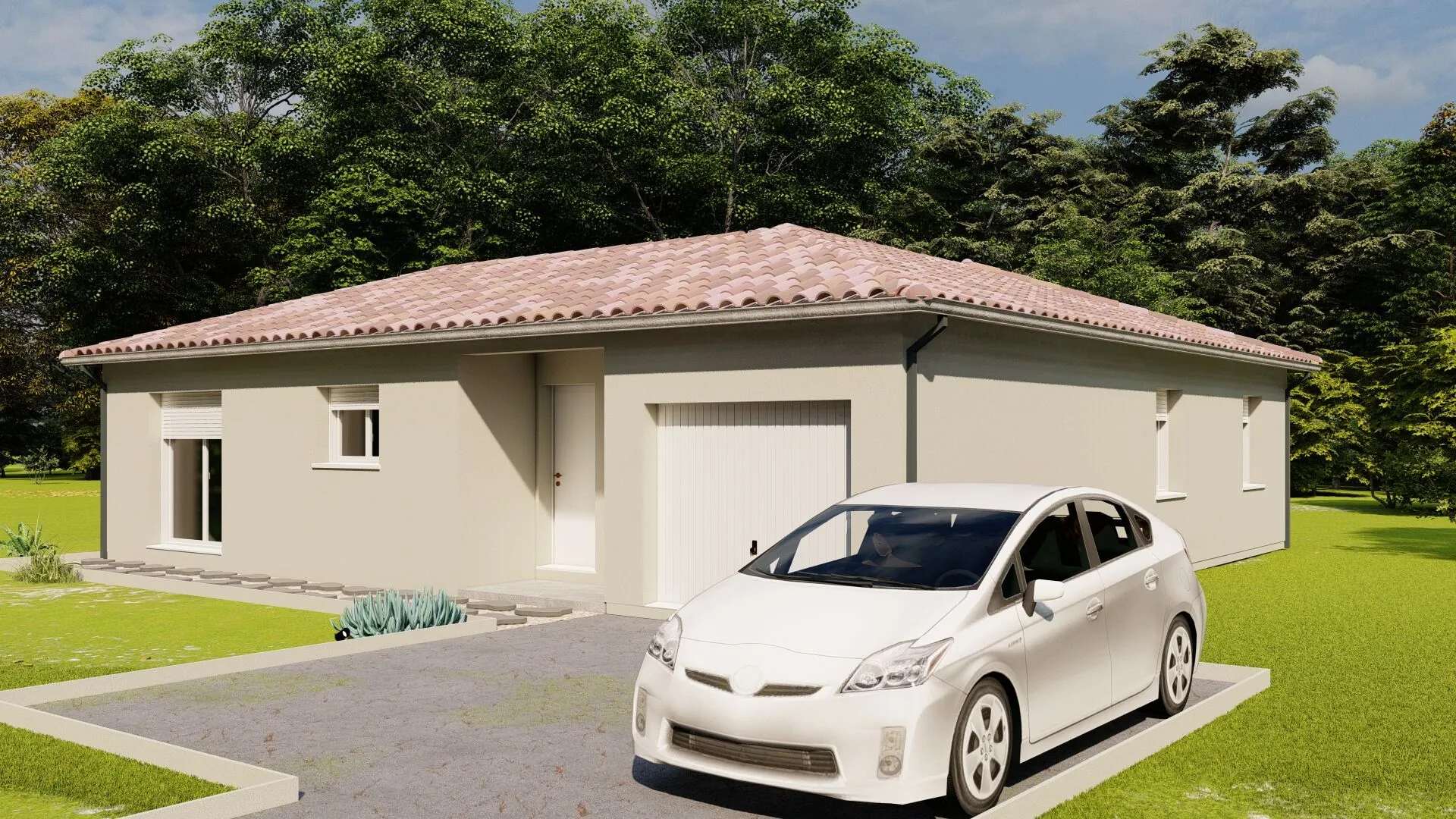 Maison neuve modèle LISBONE à Cours-de-Pile - 3 chambres, garage et terrain de 2690 m² 