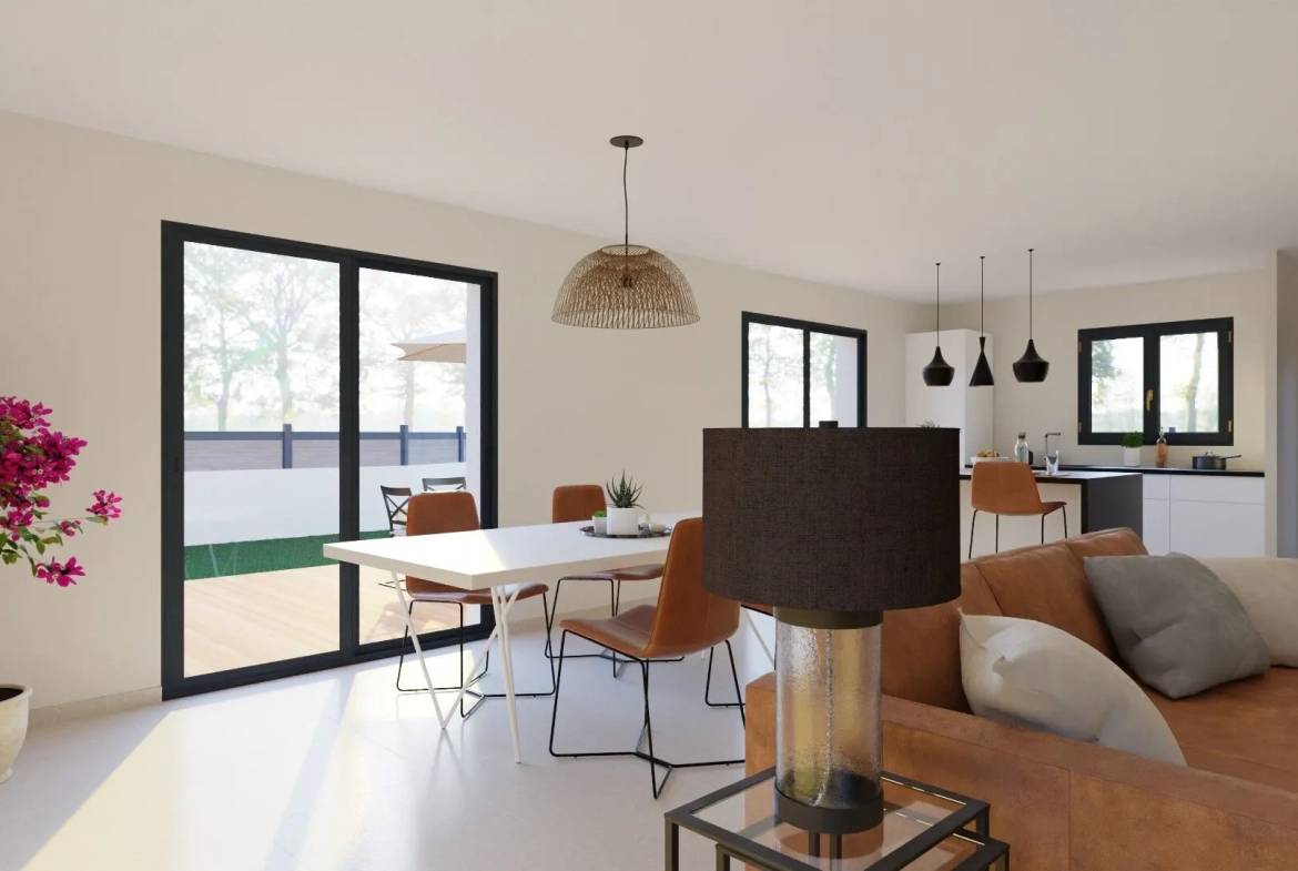 Maison neuve à construire à Le Chambon-Feugerolles avec 3 chambres et garage 