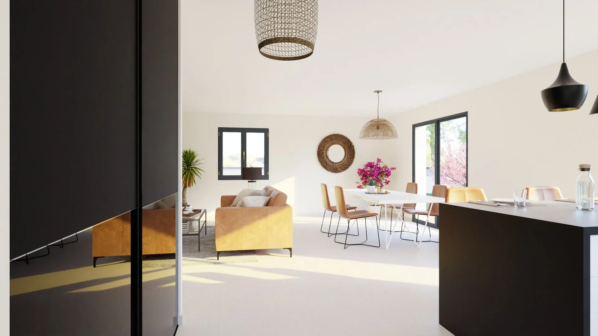 Maison neuve à construire à Le Chambon-Feugerolles avec 3 chambres et garage 