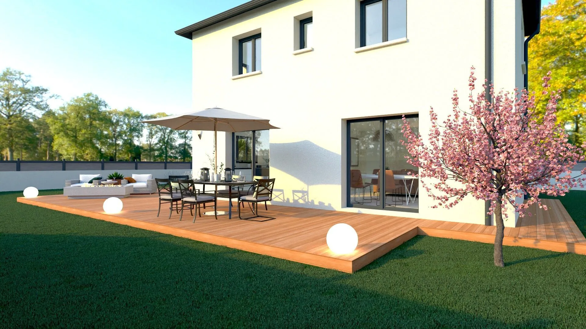 Maison neuve à construire à Le Chambon-Feugerolles avec 3 chambres et garage 