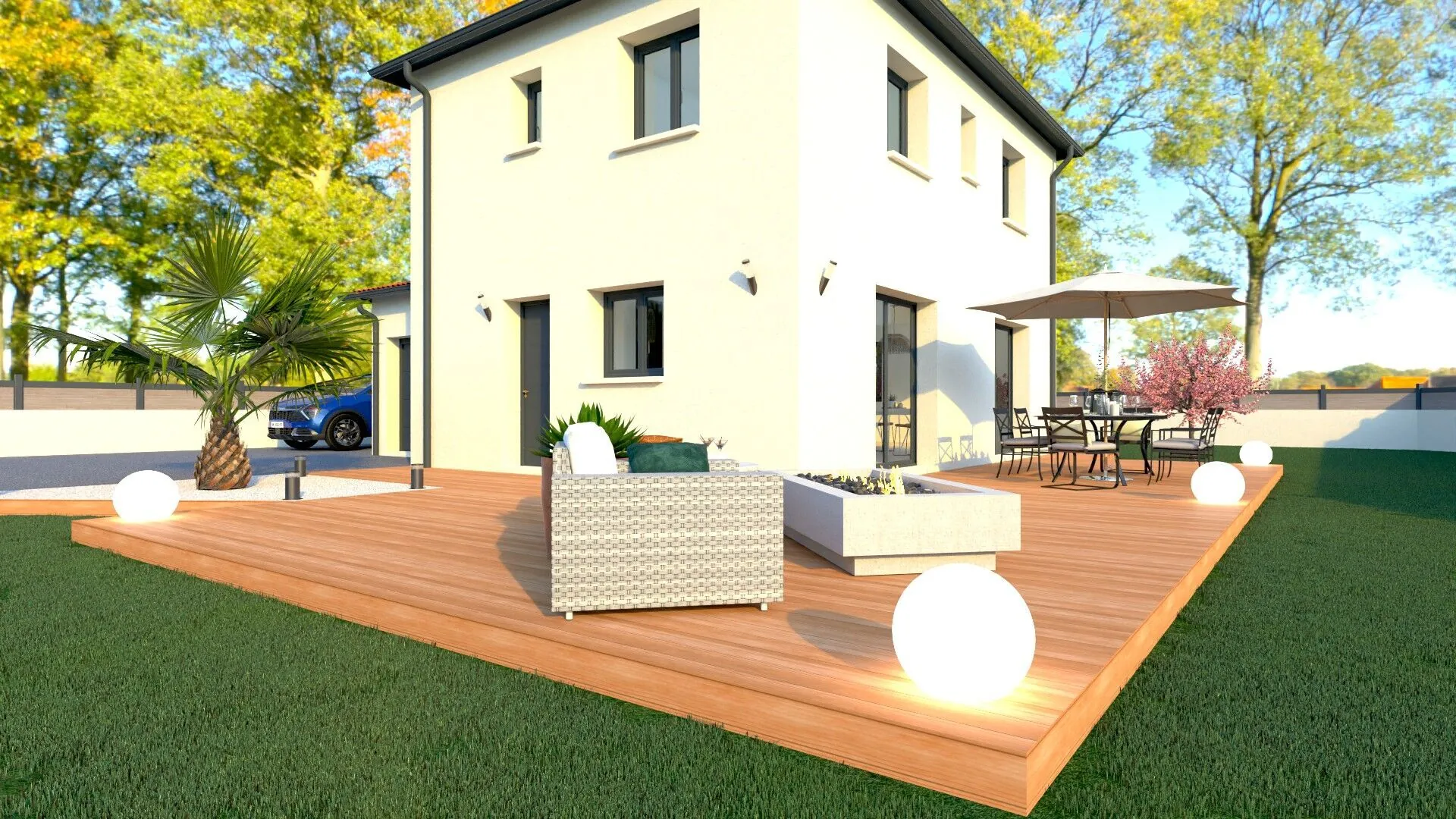 Maison neuve à construire à Le Chambon-Feugerolles avec 3 chambres et garage 