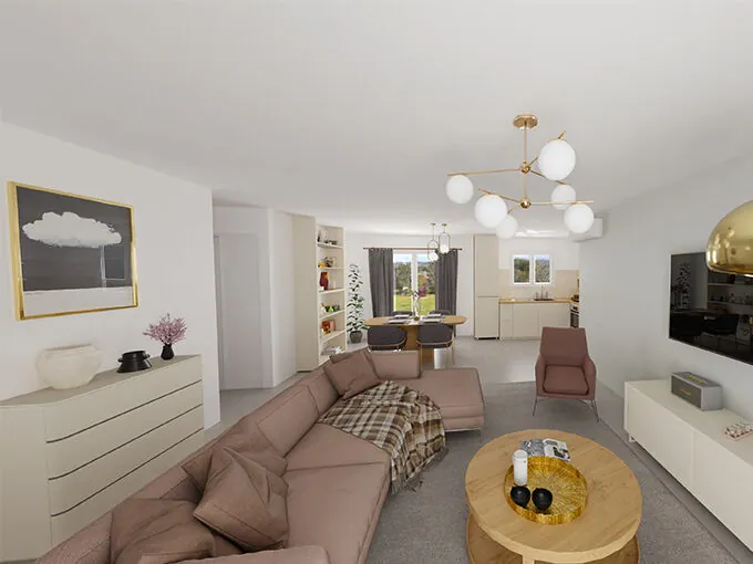 Maison neuve 85 m² avec 3 chambres et garage à Cours-de-Pile 