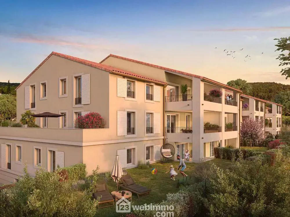Appartement T2 neuf à Rognes proche Aix-en-Provence avec terrasse et parking sécurisé 