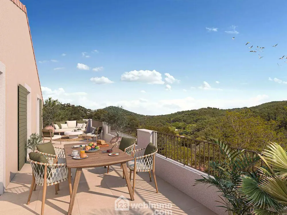 Appartement T2 neuf à Rognes proche Aix-en-Provence avec terrasse et parking sécurisé 