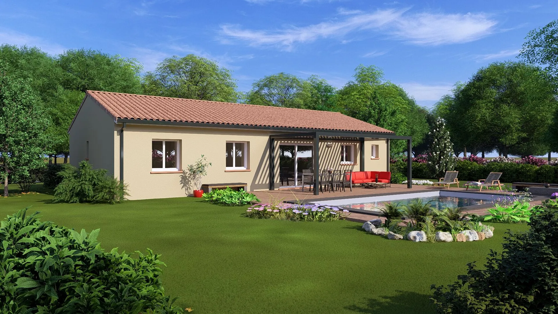 Construction de maison neuve 90m2 avec garage à Labastide-Beauvoir 