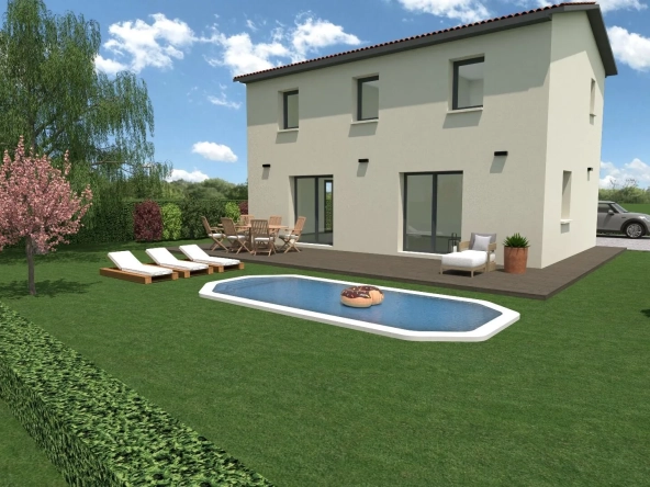Maison neuve personnalisable de 90 m² à Unieux - Terrain de 343 m²