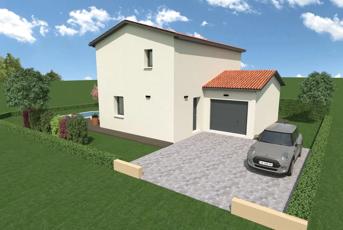 Maison neuve personnalisable de 90 m² à Unieux - Terrain de 343 m² 