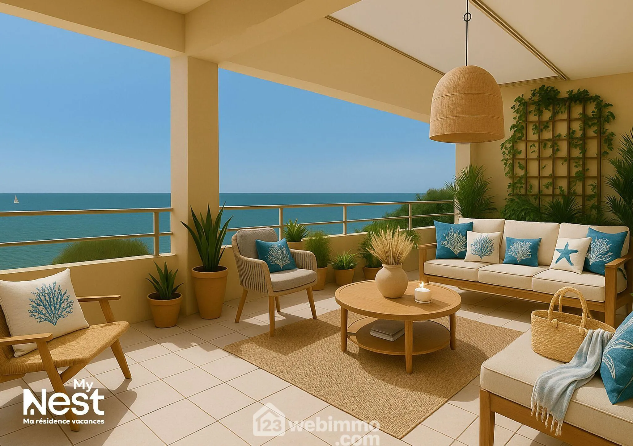 Appartement de 5 pièces avec vue mer à Sète - Résidence de standing avec piscine 