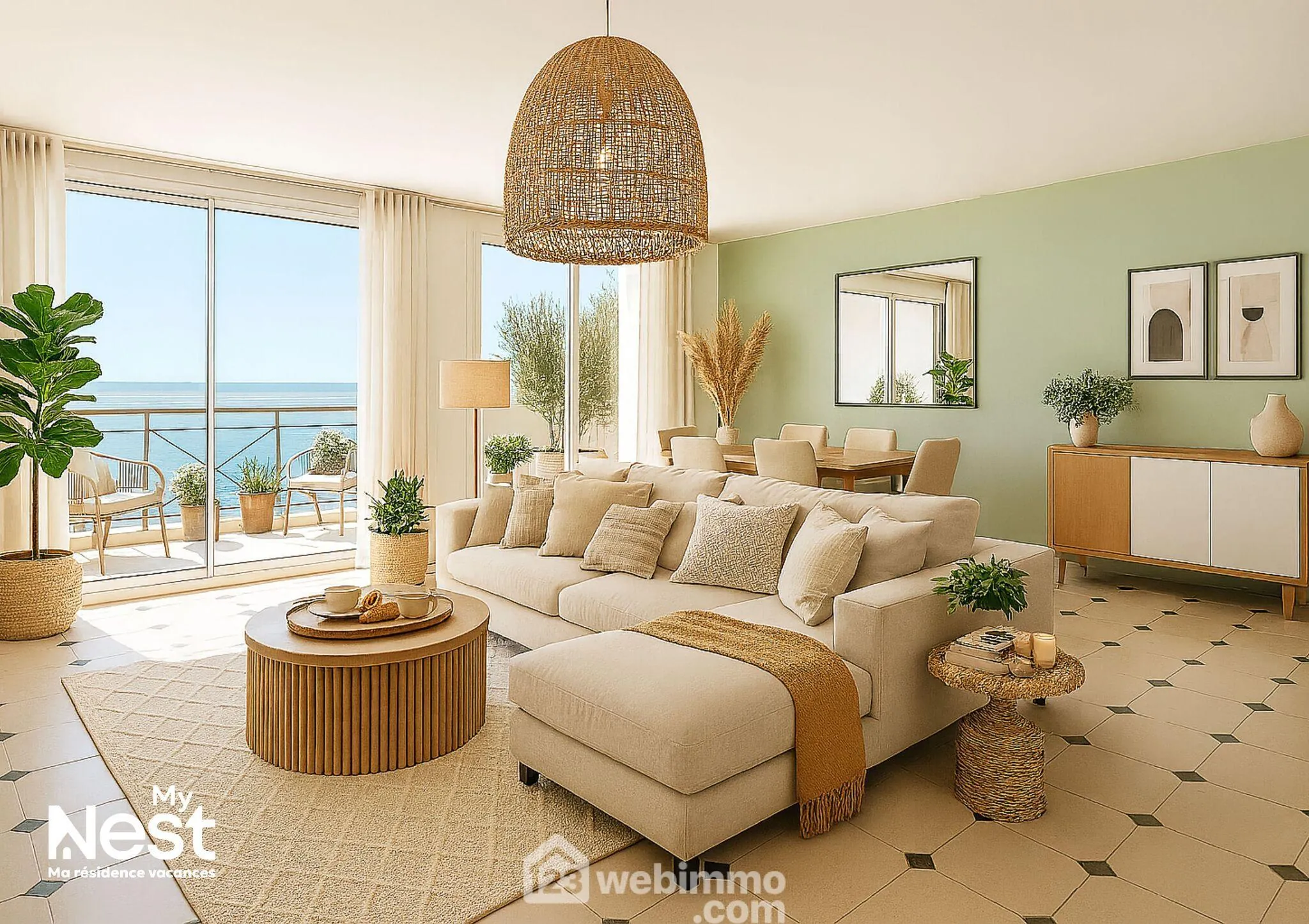 Appartement de 5 pièces avec vue mer à Sète - Résidence de standing avec piscine 