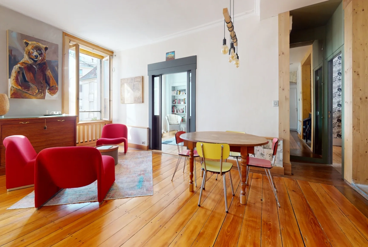 Bel appartement traversant de 60 m² à Besançon dans le quartier des Chaprais 