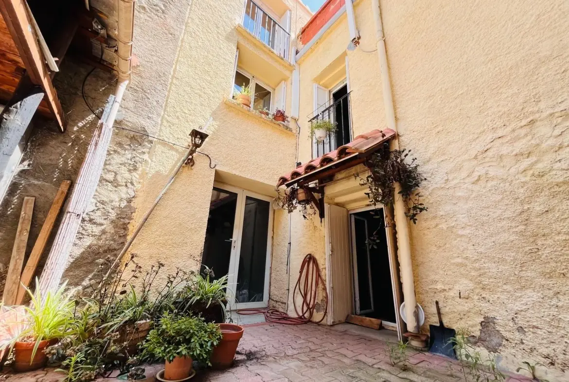 Maison de village 3 chambres avec garage, cour et terrasses à Fourques 