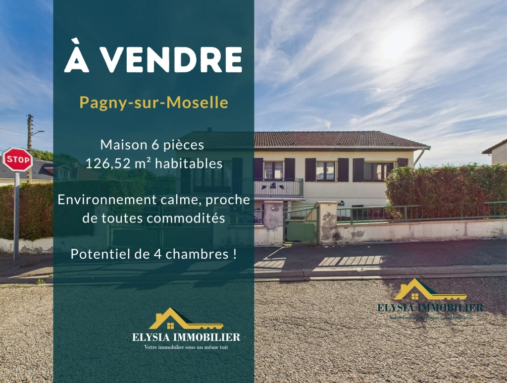 Belle maison familiale de 126 m² à Pagny-sur-Moselle, secteur calme