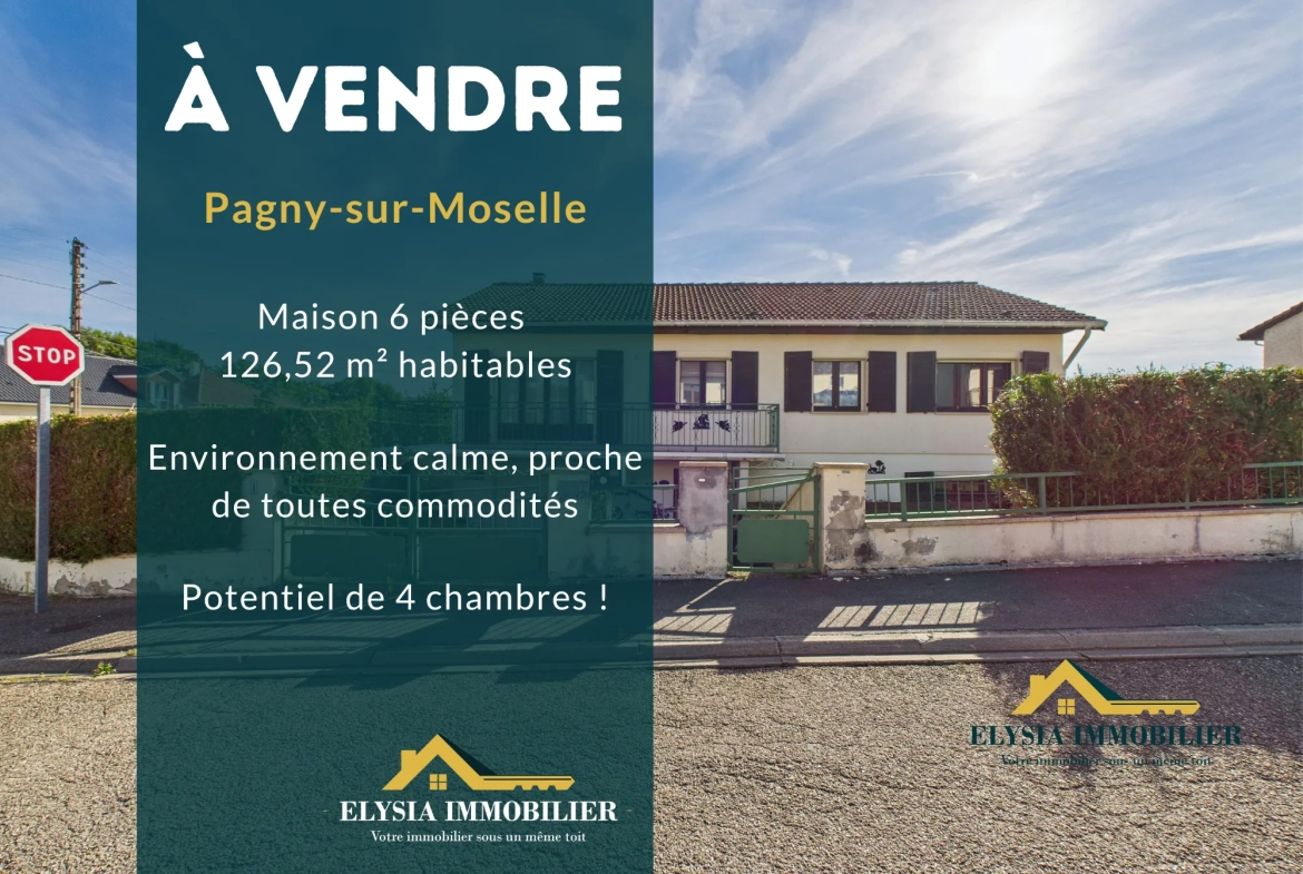 Belle maison familiale de 126 m² à Pagny-sur-Moselle, secteur calme 