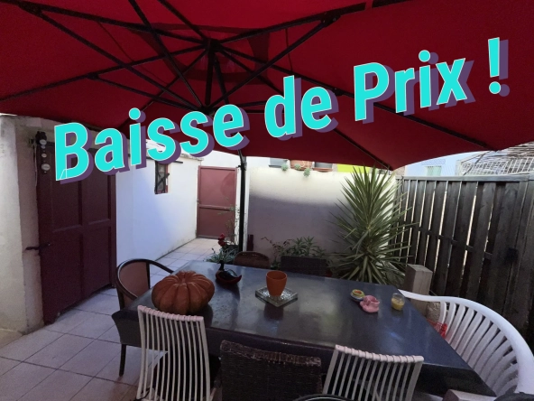 Maison 4 chambres avec cour en plein sud à Lezignan Corbieres