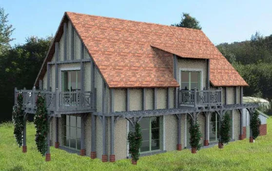 Terrain constructible viabilisé proche de Pont-Audemer avec permis en cours 