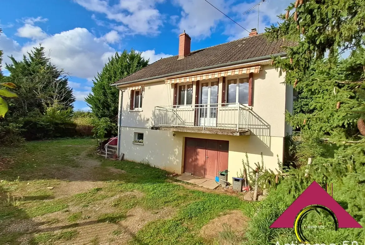 À vendre pavillon avec sous-sol, jardin clôturé et garage à Ourouer les Bourdelins 