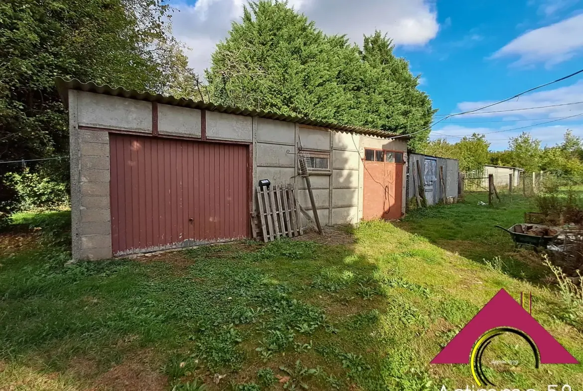 À vendre pavillon avec sous-sol, jardin clôturé et garage à Ourouer les Bourdelins 