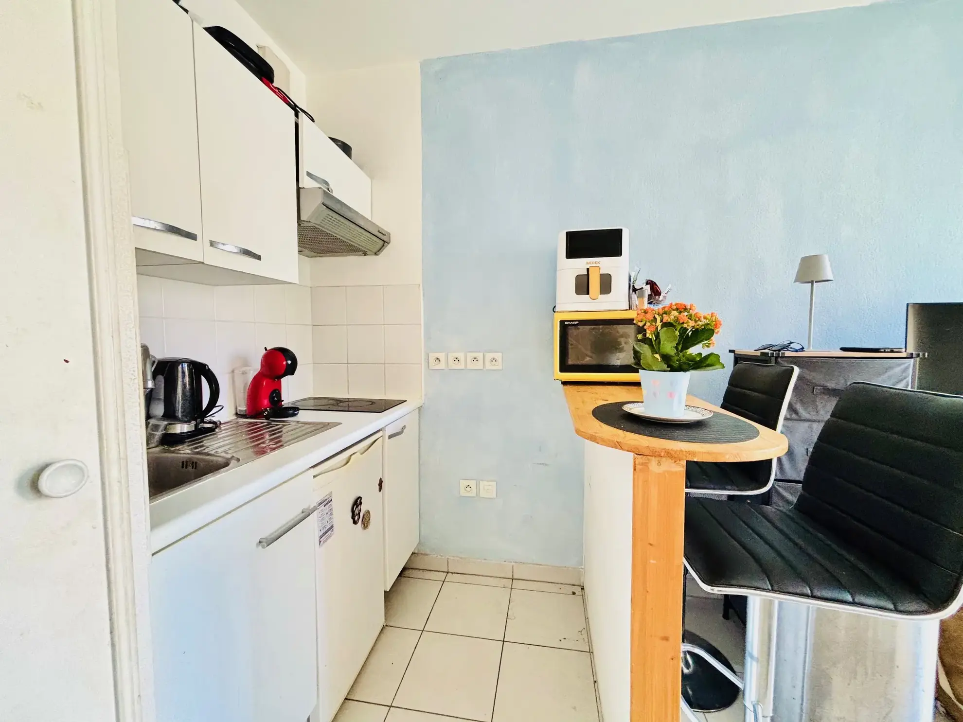 Studio à Nice Riquier de 21,39 m² avec terrasse et vue dégagée 