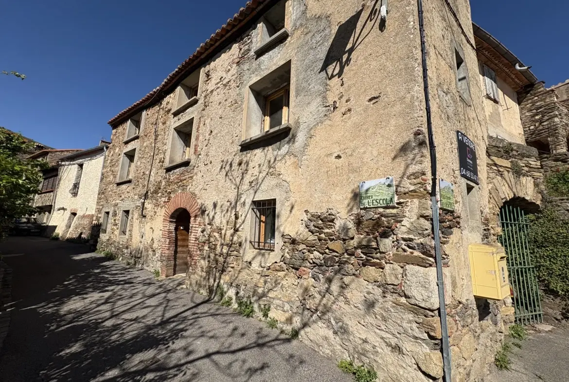 Maison de village rénovée à vendre à Camelàs, 3 chambres, jardin et garage, proche Thuir 