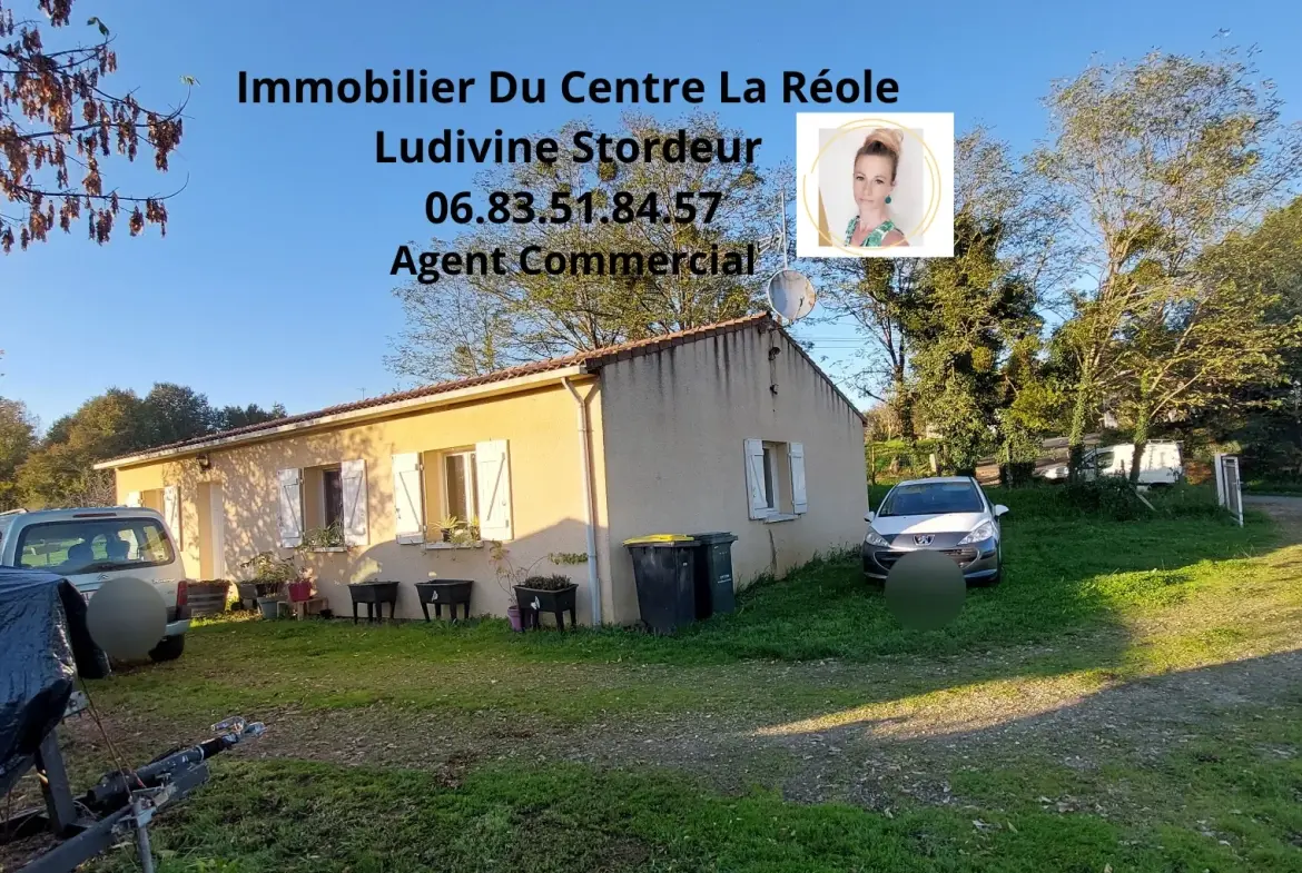 Pavillon de 97m2 à vendre à La Réole avec bail locatif en cours 