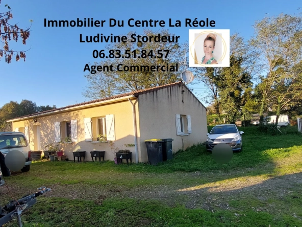 Pavillon de 97m2 à vendre à La Réole avec bail locatif en cours