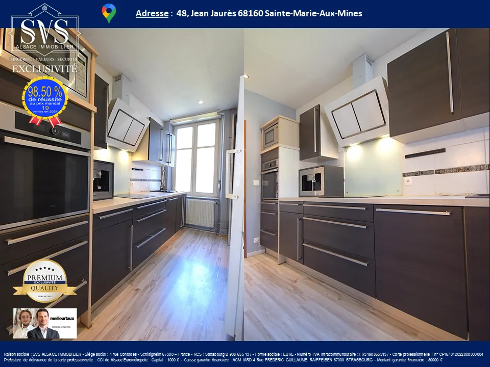 Appartement F4 de 70,61 m² avec jardin, cave et balcon à Sainte-Marie-aux-Mines 