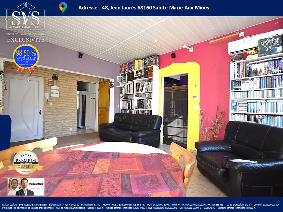 Appartement F4 de 70,61 m² avec jardin, cave et balcon à Sainte-Marie-aux-Mines 