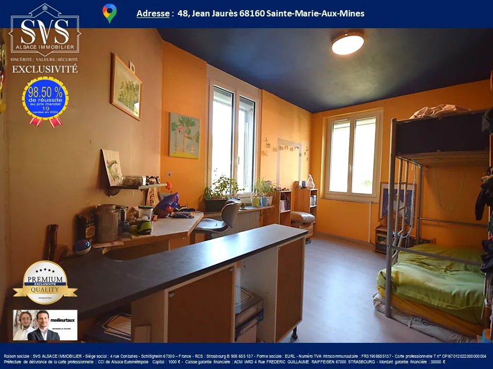 Appartement F4 de 70,61 m² avec jardin, cave et balcon à Sainte-Marie-aux-Mines 