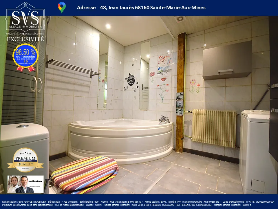 Appartement F4 de 70,61 m² avec jardin, cave et balcon à Sainte-Marie-aux-Mines 