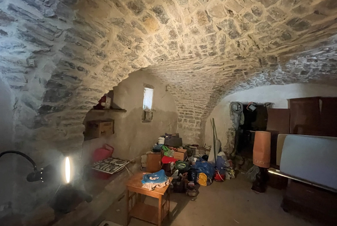 Maison de village en pierre à rénover à Vic le Fesq, proche Quissac – 121 m² avec terrasse et annexe 