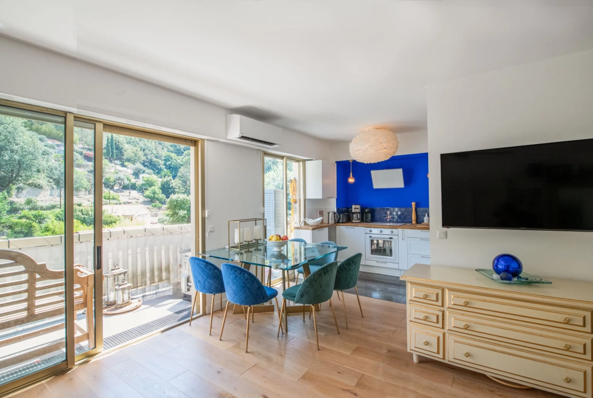Appartement 2 pièces rénové avec terrasse à Menton (06500), Cave et vue dégagée 