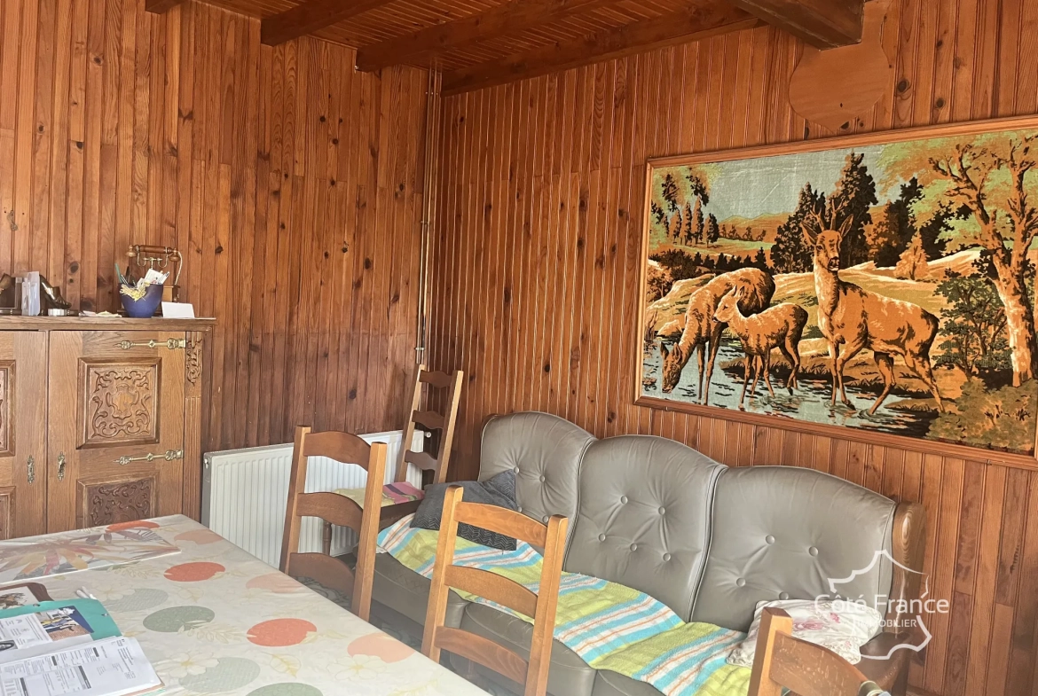 Maison à vendre à Sains Richaumont avec jardin, 3 chambres, vérandas et garage 