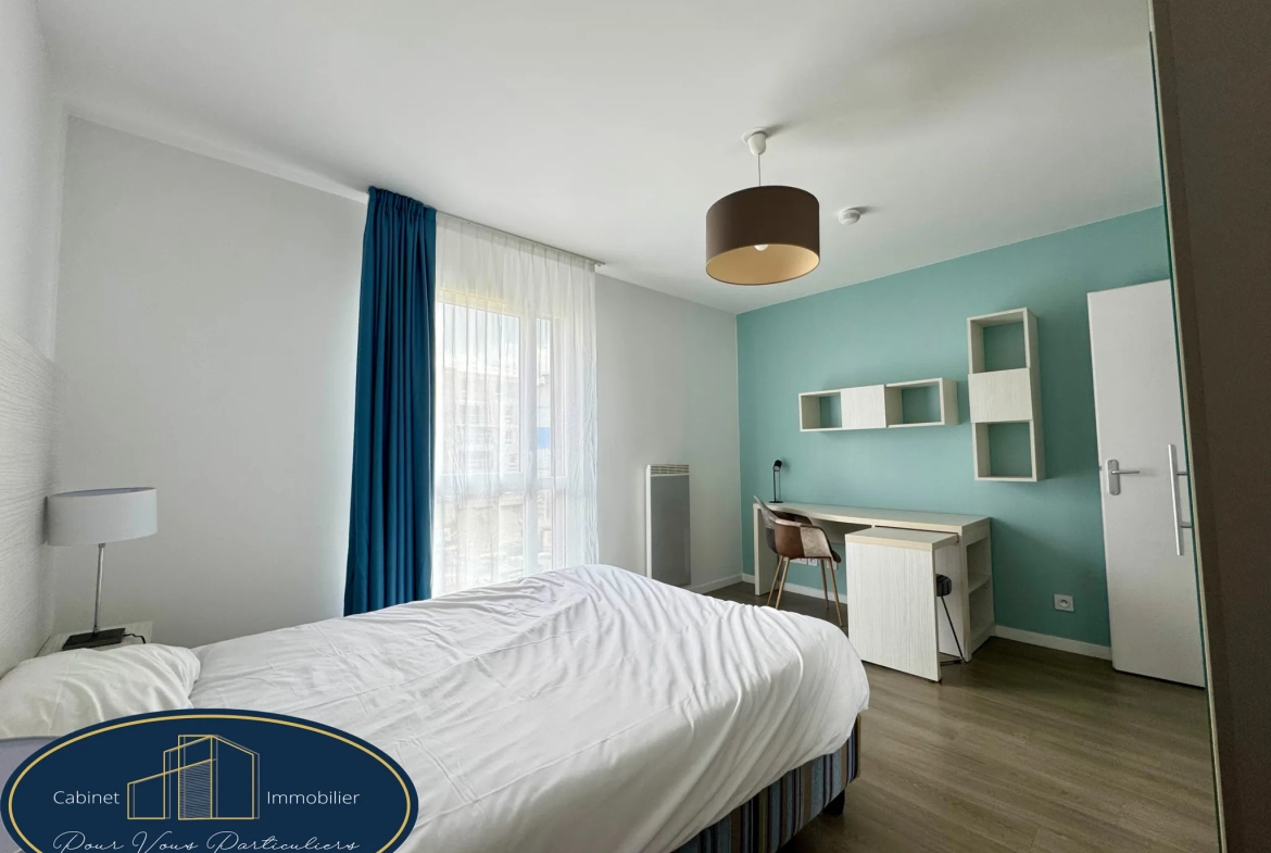 Studio meublé à vendre à Valenciennes, bail long terme, résidence sécurisée 